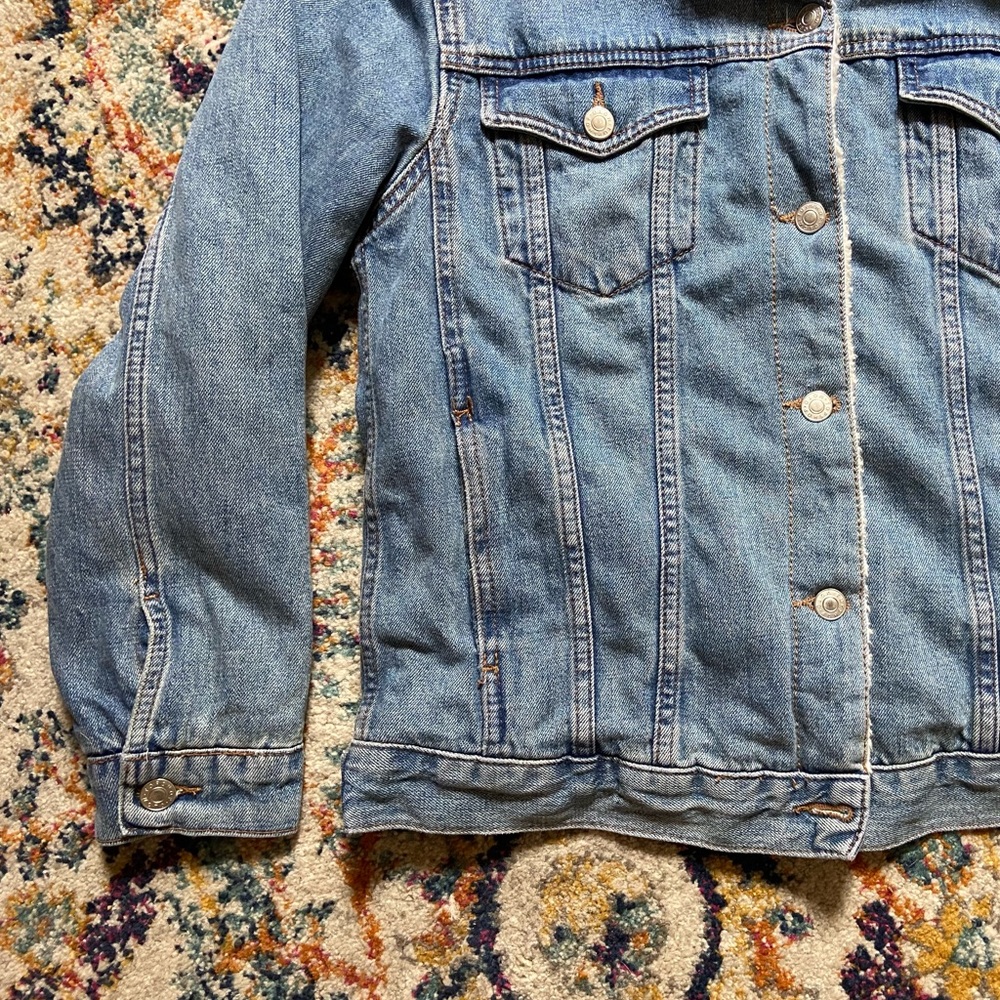 ❄️ Topman / ASOS Winter Sherpa Style Lined Denim / Jean Jacket ❄️ - Picture 6 of 16